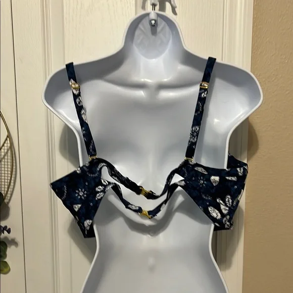 Bleu Rod Beattie Blue, Black and White Bikini Top - Picture 2 of 6